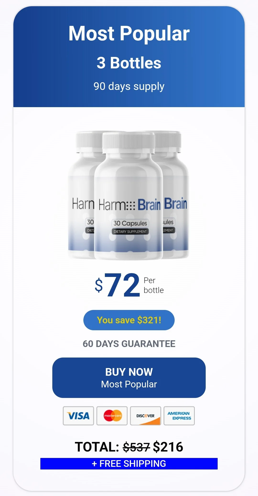 Harmo Brain three bottles order